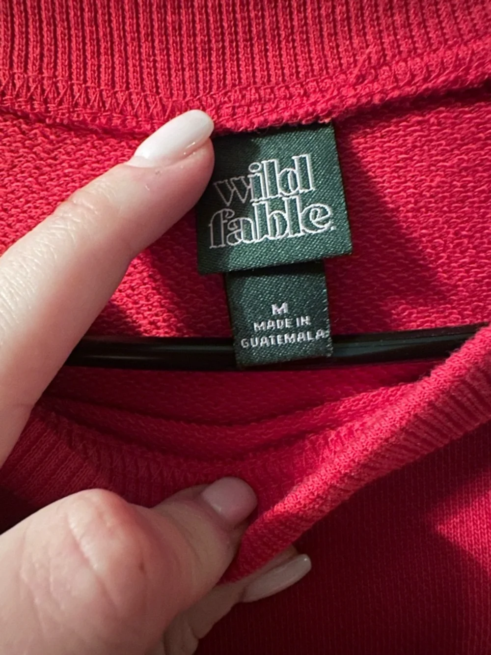 Crop Red Womens Crewneck Sweatshirt & Sweatpant Set Diff Sizes check description - Picture 2 of 7